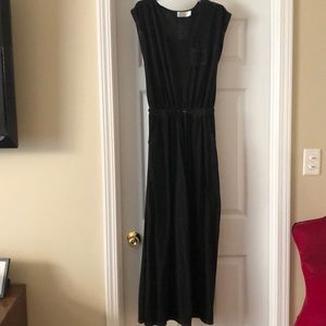 Charcoal gray maxi dress